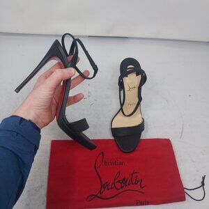 Christian Louboutin Loubigirl Black Ankle Strap Heel Sandal